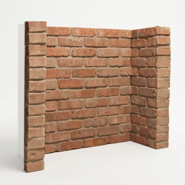 The Gallery Collection Rustic Brick Chamber - Cobled Red with Returns