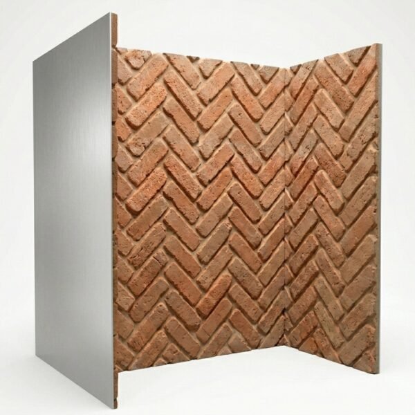 The Gallery Collection Rustic Brick Chamber - Cobled Red Herringbone