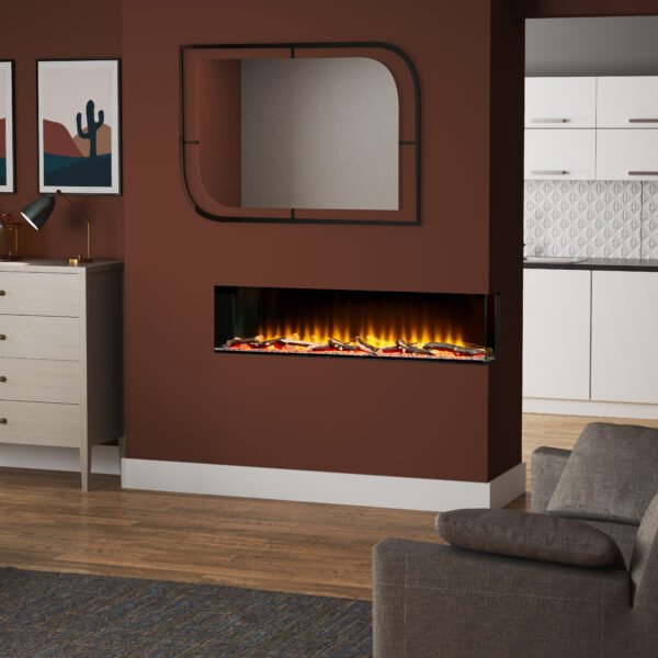 FLARE Invision 1250 1-2-3 Sided Electric Fire