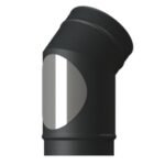 Vitreluxe VED 45 Degree Elbow Matt Black with Door