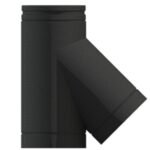 45 Degree Tee HT-S Powder Coated Matt Black Pipe