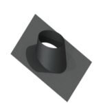 0 - 30 Degree Angled Roof Plate HT-S Powder Coated Matt Black Pipe