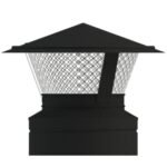 Standard Cowl With Mesh HT-S Powder Coated Matt Black Pipe