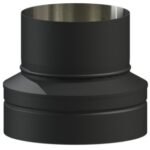 Twin Wall to Single Wall Adapter HT-S Powder Coated Matt Black Pipe