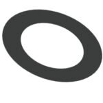 Round Flat Trim Plate HT-S Powder Coated Matt Black Pipe