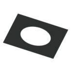 Square 30 Degree Trim Plate HT-S Powder Coated Matt Black Pipe