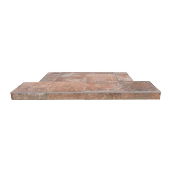 The Gallery Collection Highland Red Tiled Hearth and Chamber Insert
