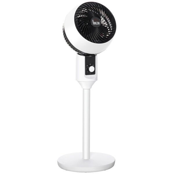HOMCOM 9'' Air Circulator Fan 3 Speed - White and Black