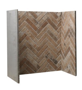 Urban Dusk Brick Herringbone Fireplace Chamber by The Gallery Collection
